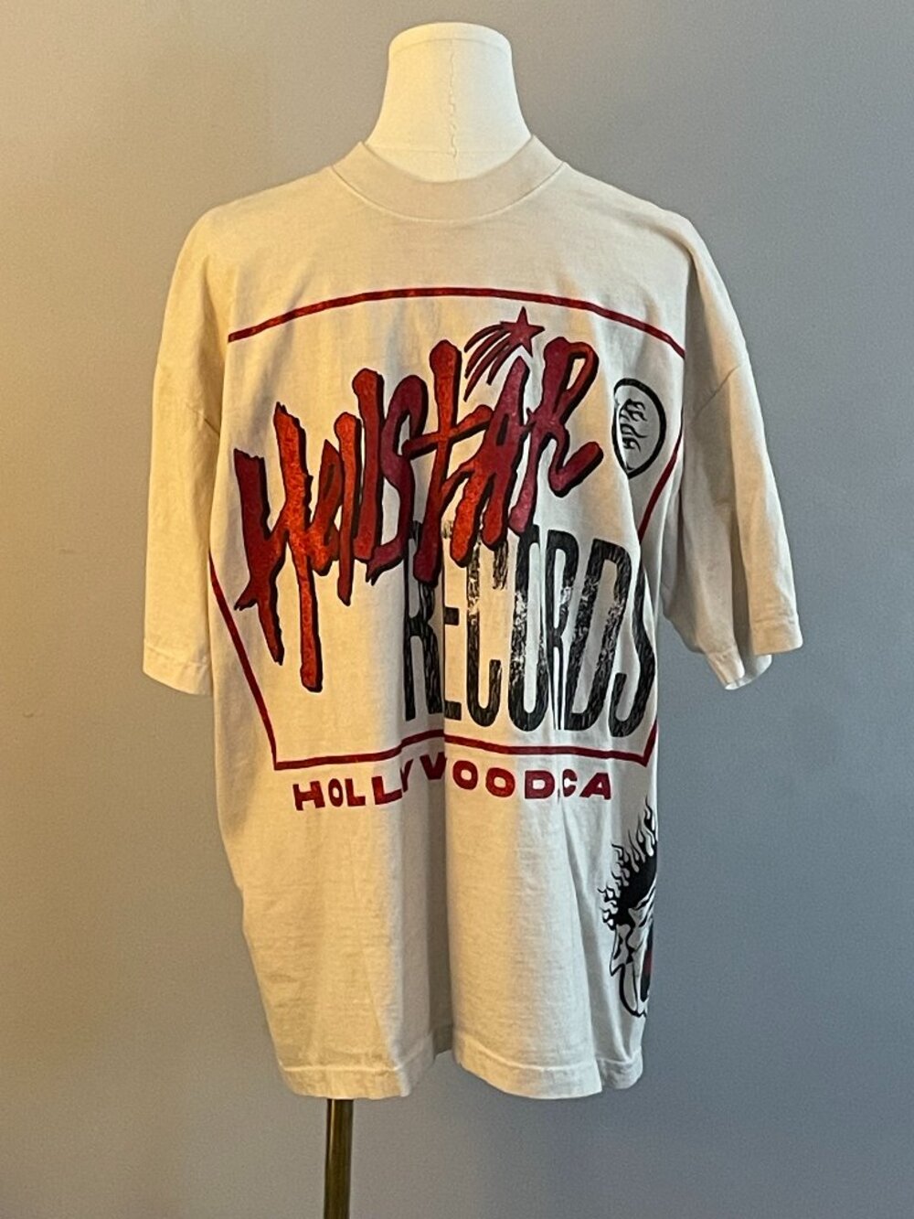 Hellstar Records T-Shirt White L - Graphic Streetwear